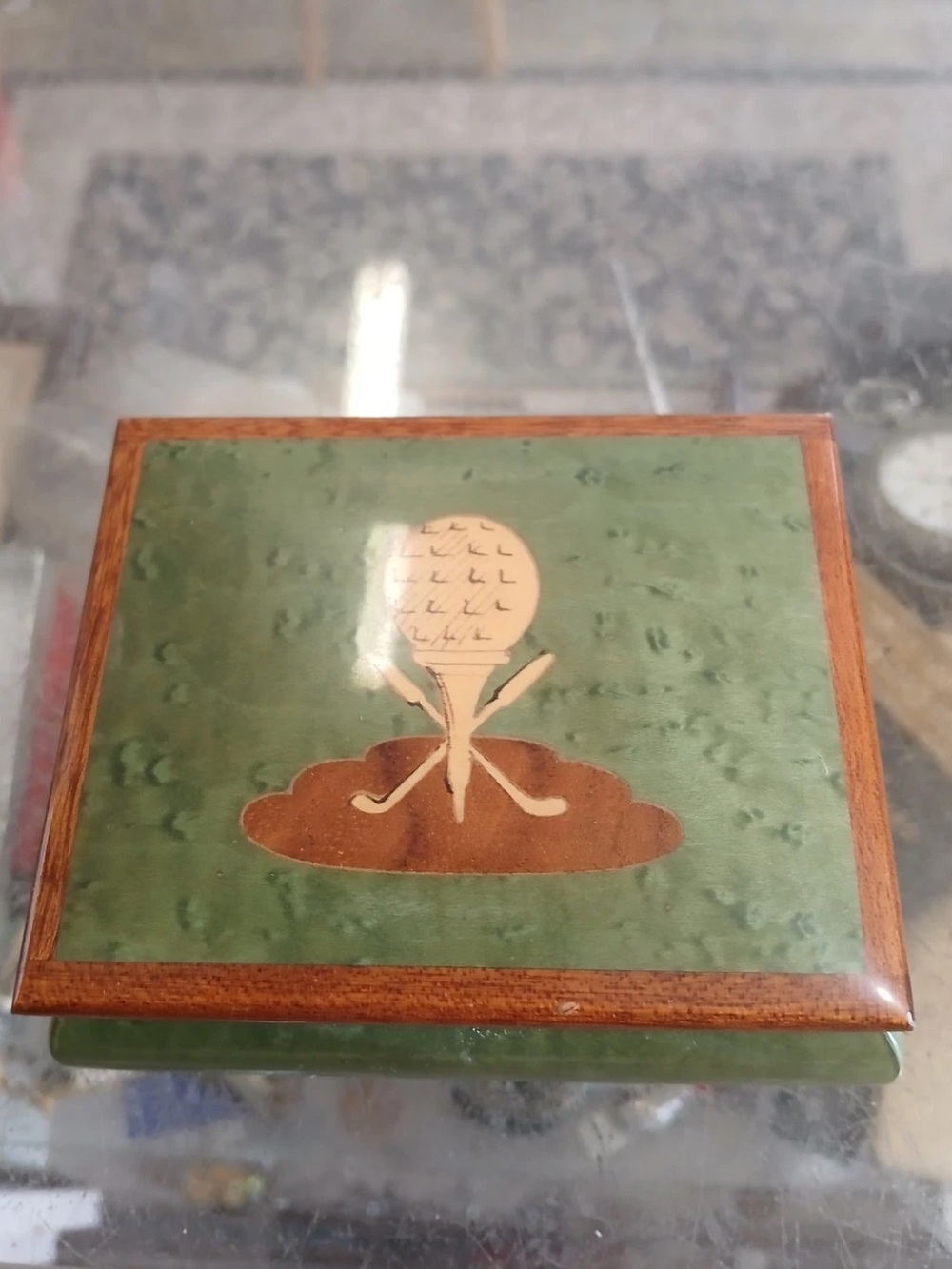 Reuge Music Golf Motif Music Box Plays Tune "The Impossible Dream"
